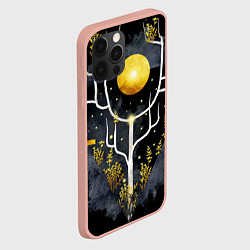 Чехол для iPhone 12 Pro Max Графит и золото: дерево жизни, цвет: 3D-светло-розовый — фото 2
