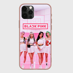 Чехол для iPhone 12 Pro Max BLACKPINK, цвет: 3D-светло-розовый