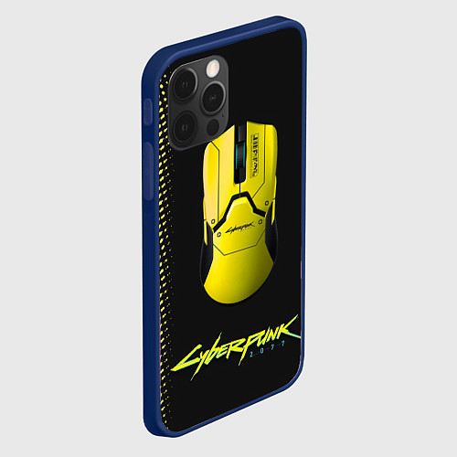 Чехол iPhone 12 Pro Max Cyberpunk 2077 / 3D-Тёмно-синий – фото 2