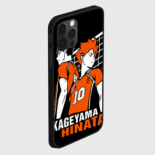 Чехол iPhone 12 Pro Max Haikyuu Hinata Kageyama / 3D-Черный – фото 2