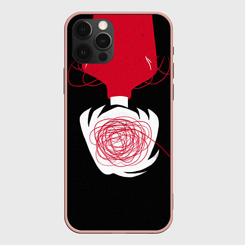 Чехол iPhone 12 Pro Max Любовь / 3D-Светло-розовый – фото 1