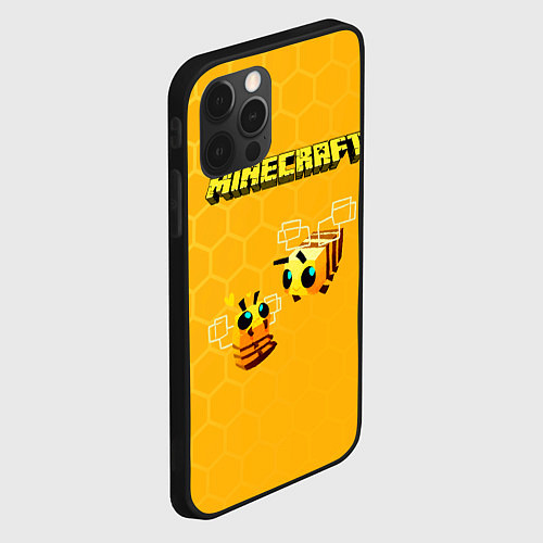 Чехол iPhone 12 Pro Max Minecraft / 3D-Черный – фото 2