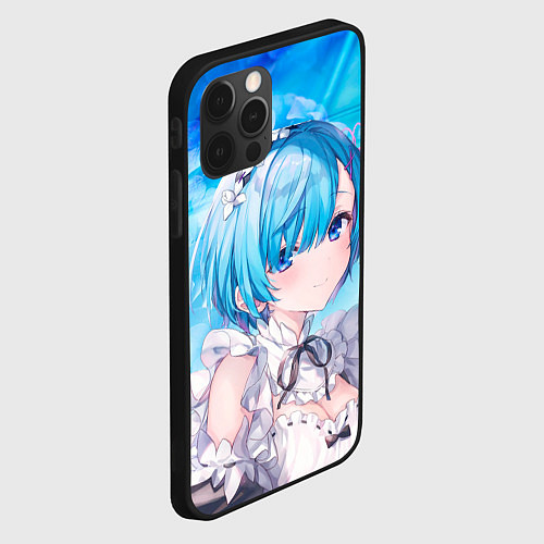Чехол iPhone 12 Pro Max Рем / 3D-Черный – фото 2