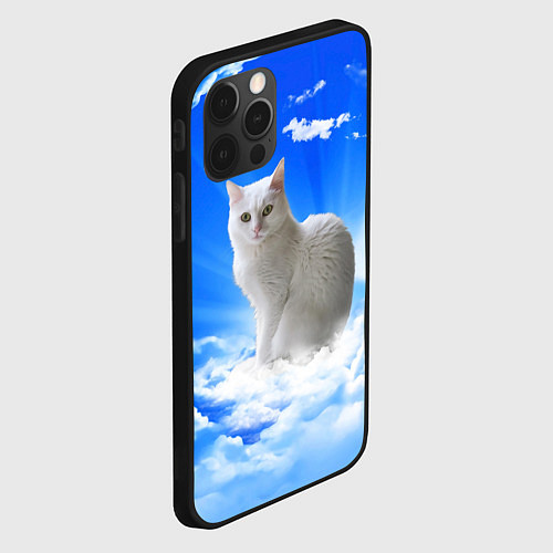 Чехол iPhone 12 Pro Max Кот в облаках / 3D-Черный – фото 2