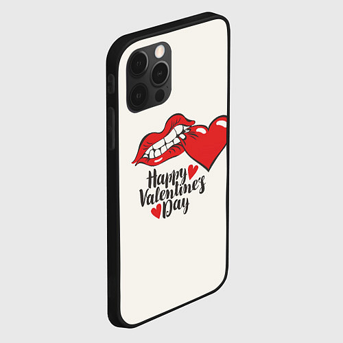 Чехол iPhone 12 Pro Max Happy Valentines Day / 3D-Черный – фото 2