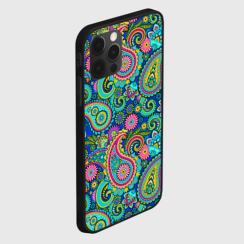 Чехол iPhone 12 Pro Max Славянские Узоры / 3D-Черный – фото 2