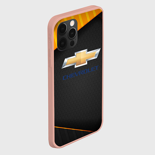 Чехол iPhone 12 Pro Max CHEVROLET Шевроле / 3D-Светло-розовый – фото 2