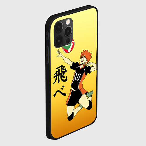 Чехол iPhone 12 Pro Max Fly High Haikyuu!! / 3D-Черный – фото 2