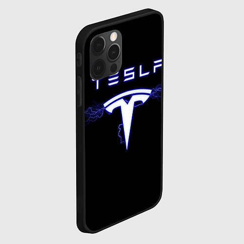 Чехол iPhone 12 Pro Max TESLA / 3D-Черный – фото 2