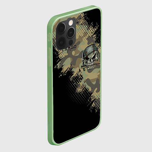 Чехол iPhone 12 Pro Max Counter Strike / 3D-Салатовый – фото 2