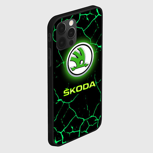 Чехол iPhone 12 Pro Max SKODA / 3D-Черный – фото 2