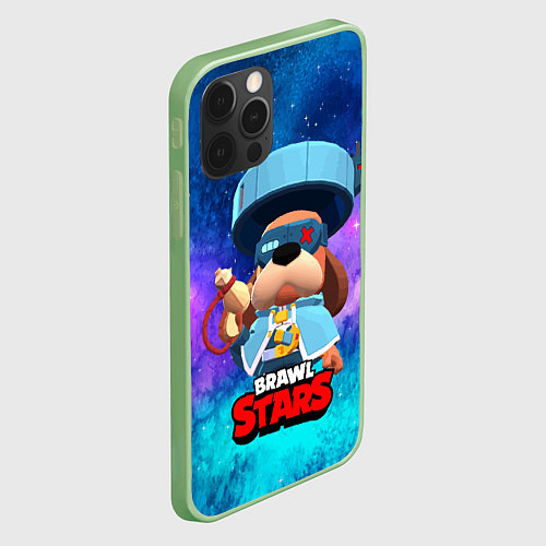 Чехол iPhone 12 Pro Max Генерал Гавс brawl stars / 3D-Салатовый – фото 2