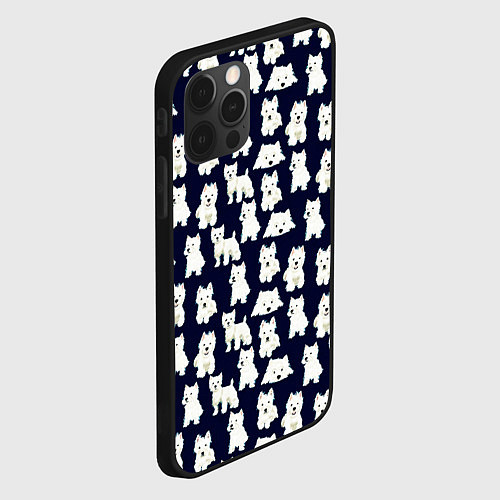 Чехол iPhone 12 Pro Max Собаки Пушистики / 3D-Черный – фото 2