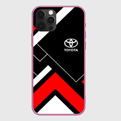 Чехол для iPhone 12 Pro Max Toyota, цвет: 3D-малиновый