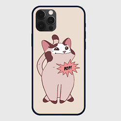 Чехол для iPhone 12 Pro Max Pop Cat, цвет: 3D-черный