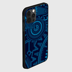 Чехол для iPhone 12 Pro Max Steampunk Mechanic Blue, цвет: 3D-черный — фото 2