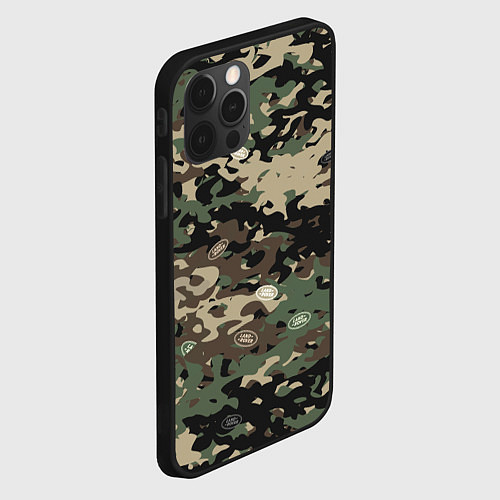 Чехол iPhone 12 Pro Max Камуфляж Land Rover / 3D-Черный – фото 2