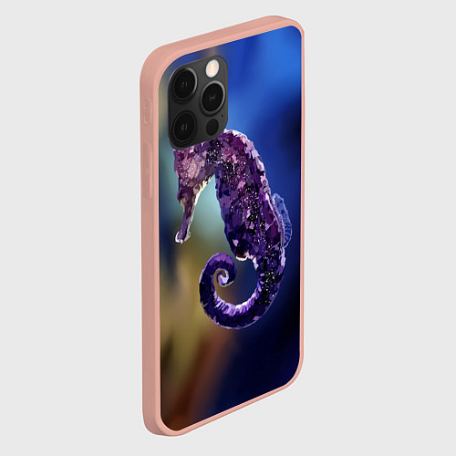 Чехол iPhone 12 Pro Max Морской конёк / 3D-Светло-розовый – фото 2