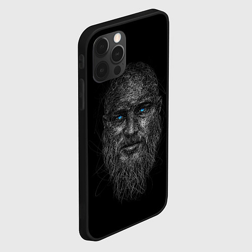 Чехол iPhone 12 Pro Max Ragnar Lodbrok / 3D-Черный – фото 2