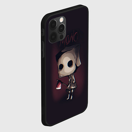 Чехол iPhone 12 Pro Max Little Nightmares 2 mono / 3D-Черный – фото 2