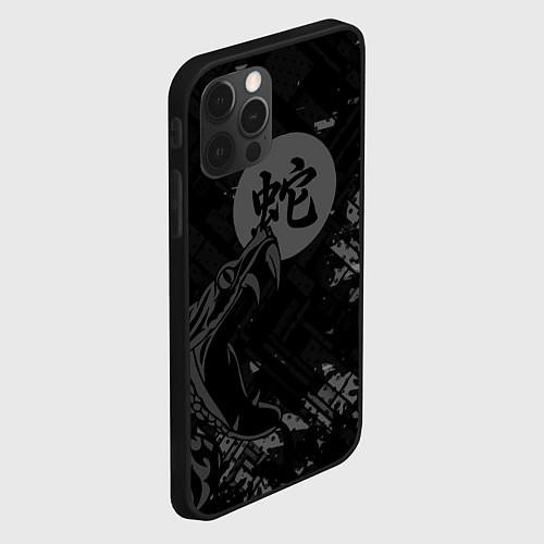Чехол iPhone 12 Pro Max Кобра / 3D-Черный – фото 2