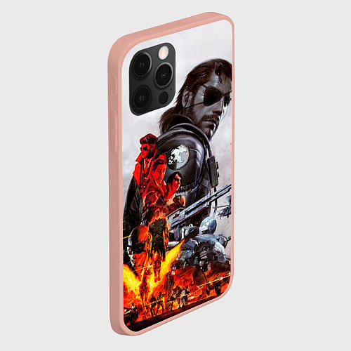 Чехол iPhone 12 Pro Max Metal Gear / 3D-Светло-розовый – фото 2