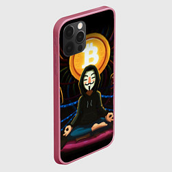 Чехол для iPhone 12 Pro Max БИТКОИН BITCOIN, цвет: 3D-малиновый — фото 2