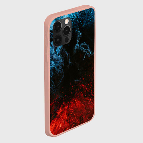 Чехол iPhone 12 Pro Max Огонь И Вода / 3D-Светло-розовый – фото 2