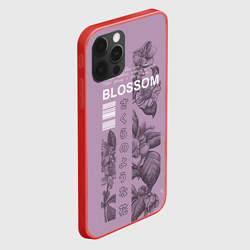 Чехол iPhone 12 Pro Max Blossom / 3D-Красный – фото 2