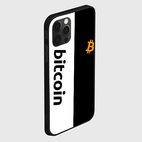 Чехол iPhone 12 Pro Max БИТКОИН BITCOIN Z / 3D-Черный – фото 2