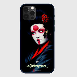 Чехол для iPhone 12 Pro Max Cyberpunk 2077 самурай, цвет: 3D-черный