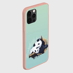 Чехол для iPhone 12 Pro Max Акварельные панды, цвет: 3D-светло-розовый — фото 2