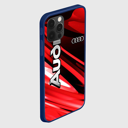 Чехол iPhone 12 Pro Max Audi / 3D-Тёмно-синий – фото 2