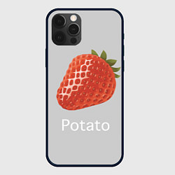 Чехол для iPhone 12 Pro Max Strawberry potatoes, цвет: 3D-черный