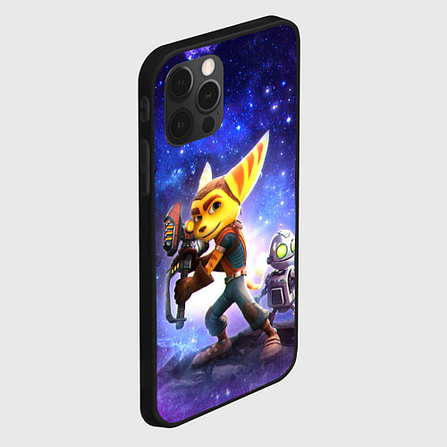 Чехол iPhone 12 Pro Max Ratchet & Clank game / 3D-Черный – фото 2