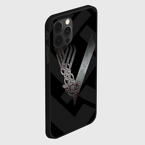 Чехол iPhone 12 Pro Max ВИКИНГИ VIKINGS V / 3D-Черный – фото 2