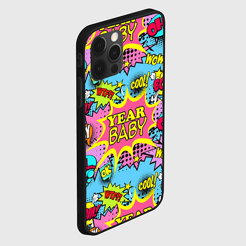 Чехол iPhone 12 Pro Max Year baby Pop art print / 3D-Черный – фото 2