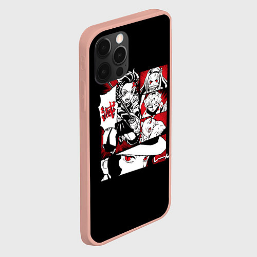 Чехол iPhone 12 Pro Max КЛИНОК РАССЕКАЮЩИЙ ДЕМОНОВ / 3D-Светло-розовый – фото 2