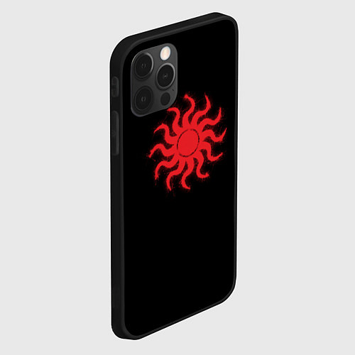 Чехол iPhone 12 Pro Max Солнце Славянский символ / 3D-Черный – фото 2