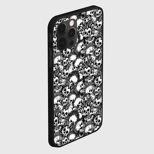 Чехол iPhone 12 Pro Max Punks not Dead / 3D-Черный – фото 2