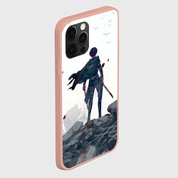 Чехол для iPhone 12 Pro Max Атака Титанов, цвет: 3D-светло-розовый — фото 2