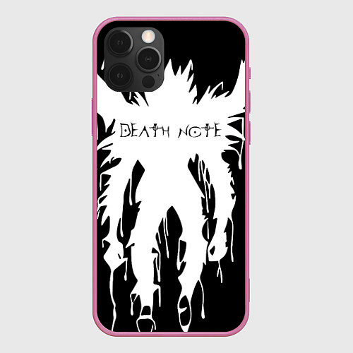 Чехол iPhone 12 Pro Max DEATH NOTE ТЕТРАДЬ СМЕРТИ / 3D-Малиновый – фото 1