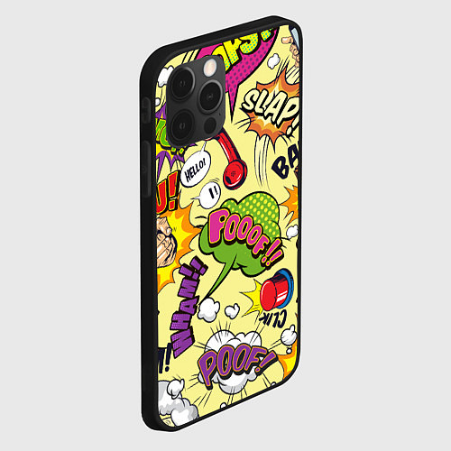 Чехол iPhone 12 Pro Max Комикс / 3D-Черный – фото 2