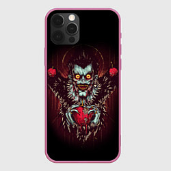 Чехол для iPhone 12 Pro Max DEATH NOTE ТЕТРАДЬ СМЕРТИ, цвет: 3D-малиновый