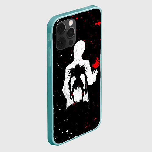 Чехол iPhone 12 Pro Max DEATH NOTE ТЕТРАДЬ СМЕРТИ / 3D-Мятный – фото 2