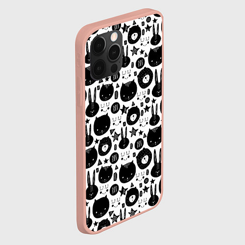 Чехол iPhone 12 Pro Max Мультяшки / 3D-Светло-розовый – фото 2