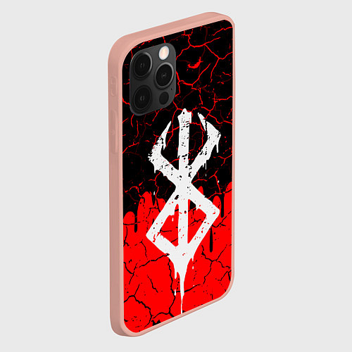 Чехол iPhone 12 Pro Max BERSERK / 3D-Светло-розовый – фото 2