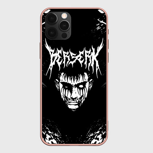 Чехол iPhone 12 Pro Max BERSERK БЕРСЕРК / 3D-Светло-розовый – фото 1