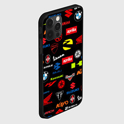 Чехол для iPhone 12 Pro Max Motorcycle pattern Мото паттерн Z, цвет: 3D-черный — фото 2