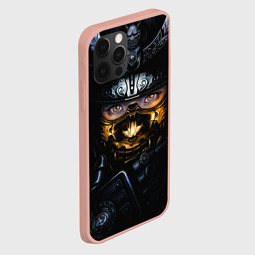Чехол iPhone 12 Pro Max Девушка Самурай / 3D-Светло-розовый – фото 2